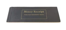 Vintage Money Receipt Book with Stubs Permanently Bound 1939