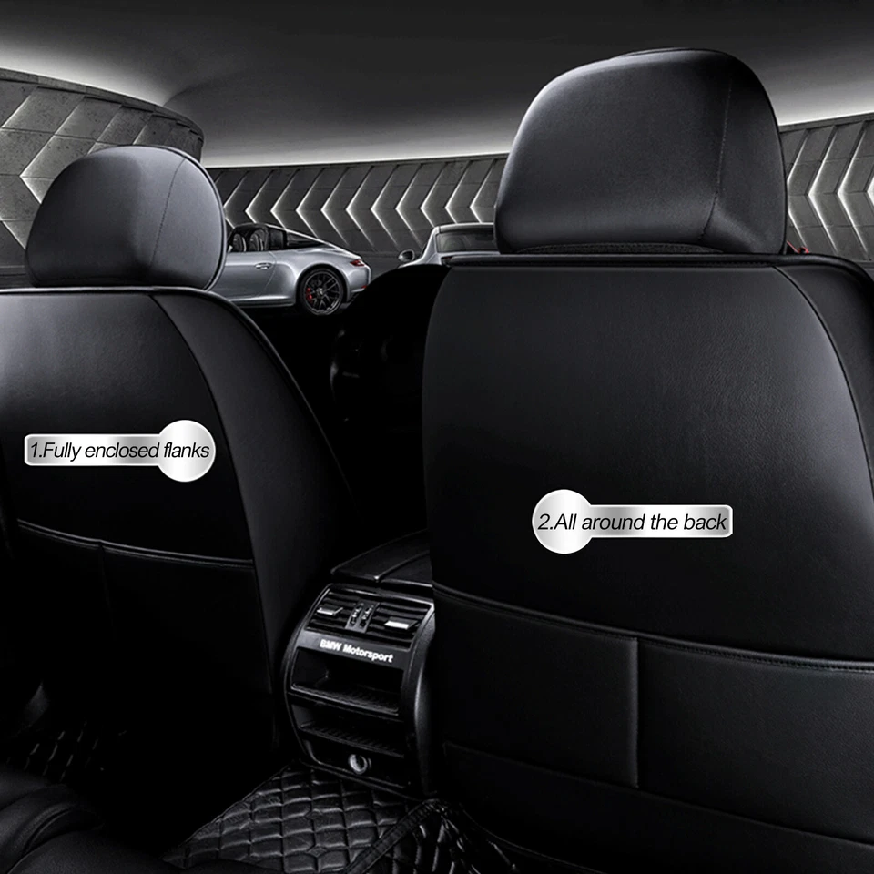 Red Lines Car Front 2-Seat Covers Pad Fuax Leather For Dodge Avenger 2008-2014 Foto 3 de 4