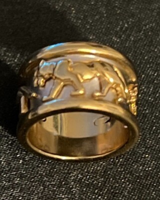 Exquisite 14k Gold Panther Ring