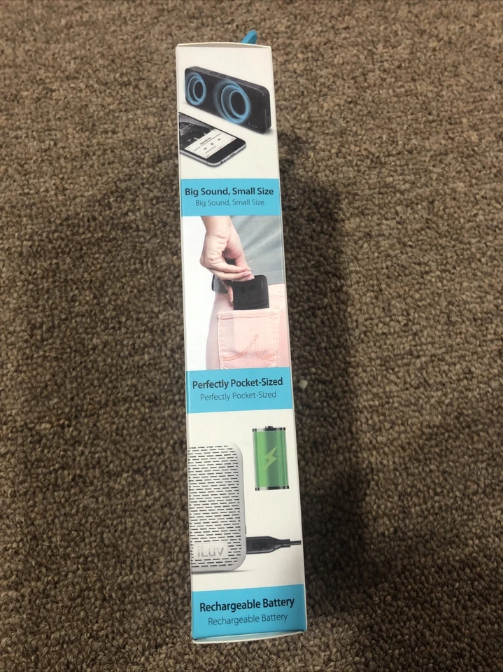 iLuv AUDMINI 无线 便携式 蓝牙 扬声器 黑色 — 第 2/4 张图片