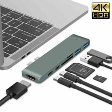 7 in 1 Hub Splitter Type C USB 3.1 to USB-C HDMI USB 3.0 Adapter For MacBook Pro