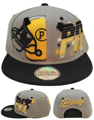 Pittsburgh New Leader City Splash Steelers Color Gray Black Era Snapback Hat Cap