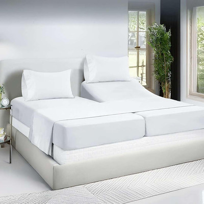 Cotton Bed Sheets 5 Piece Split Set 100% Extra Long Staple Luxurious & Hypoaller