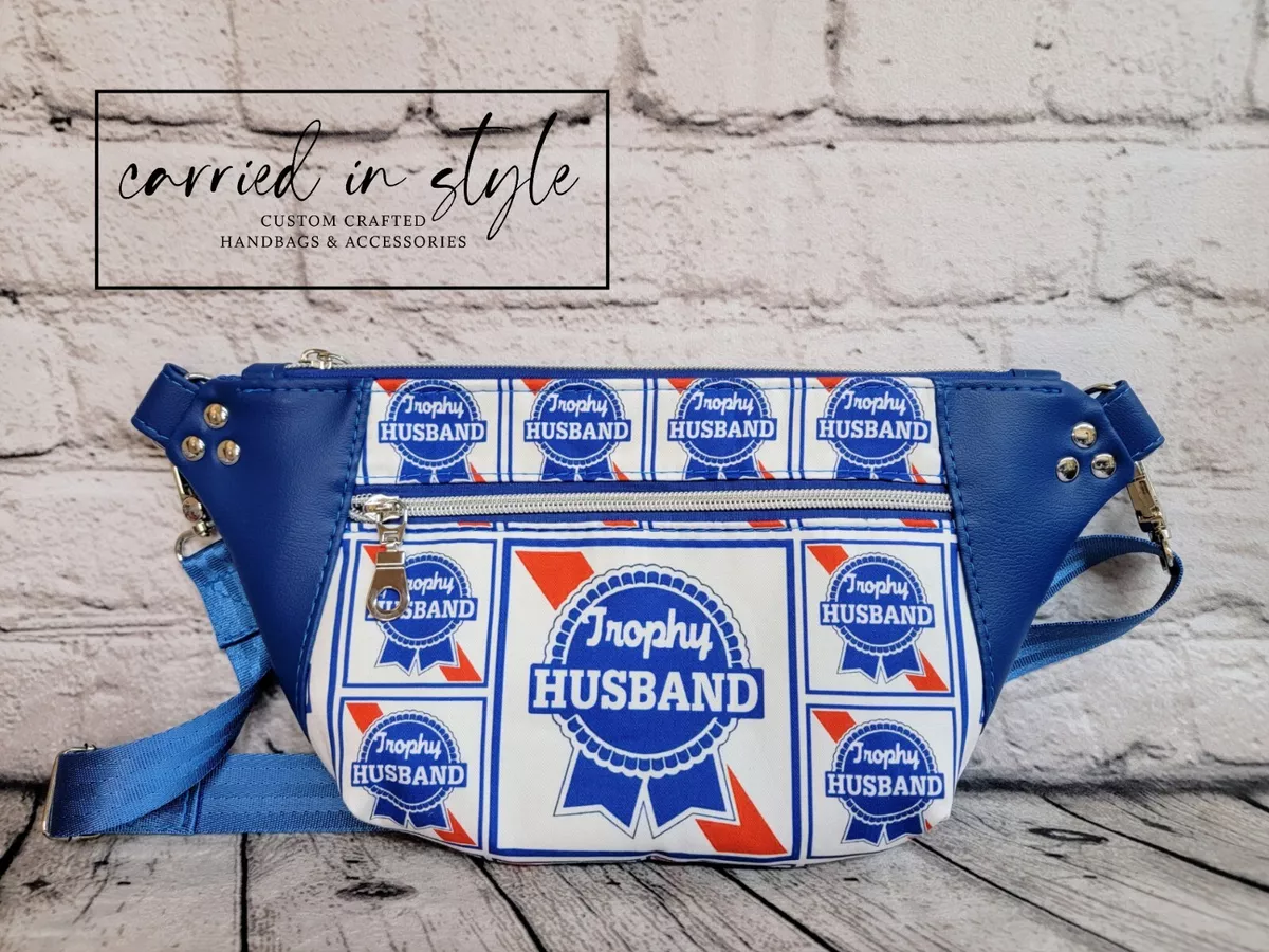 Custom Handcrafted Royal Blue Gag Gift Trophy Husband Fanny Pack Bum Bag Waist