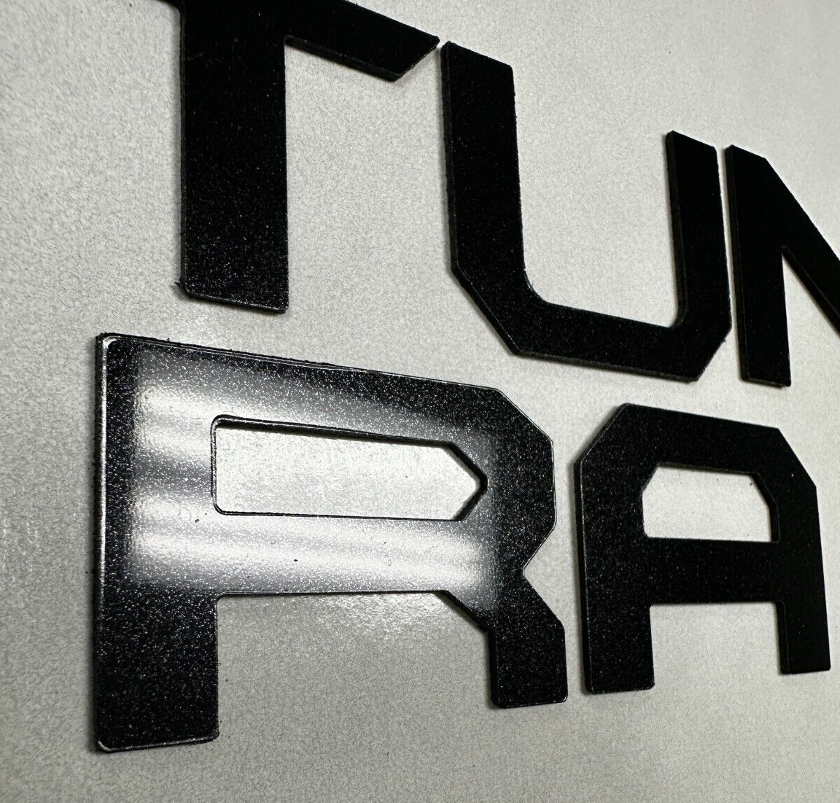 2022 - 2025 GALAXY BLACK Front Emblem TUNDRA Grill Bumper Plastic Letters Badge