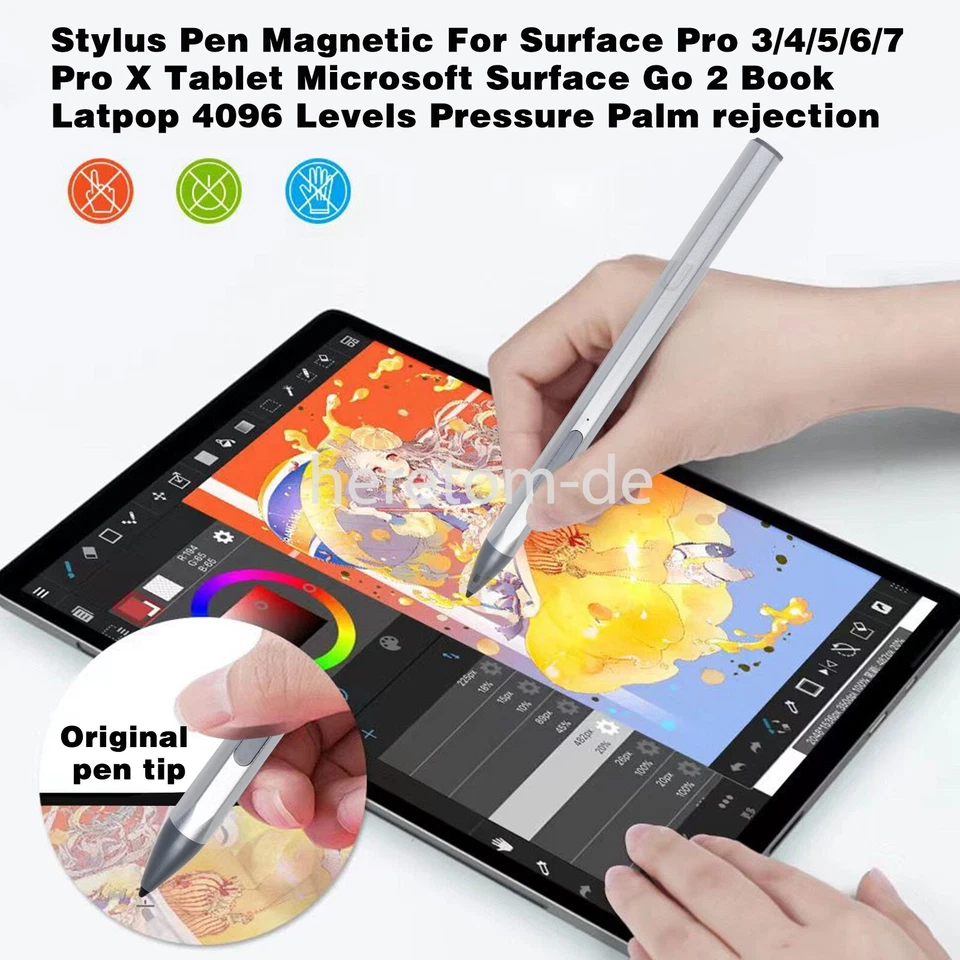 Stylus Pen MPP2.0 Für Microsoft Surface Pro 3/4/5/6/7/8 Go Book Studio Laptop  - Bild 4 von 4