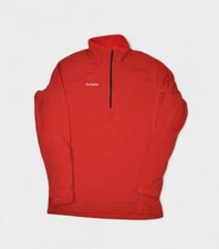 Patagonia Shirt Mens L Red Capilene Base Layer Polartec 1/2 Zip Waffle Stretch