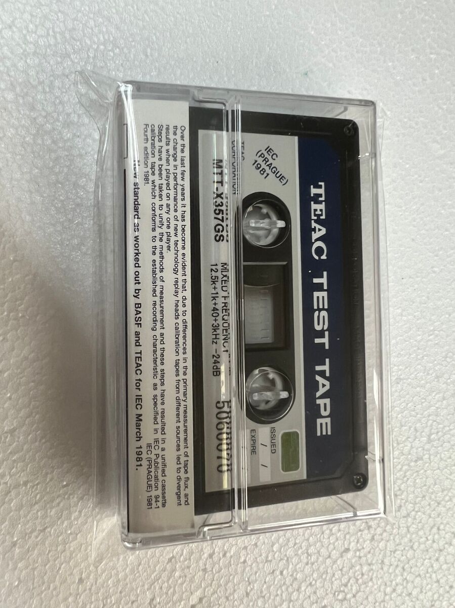 NEW GENUINE TEAC MTT-X357GS 12.5k+1k+40+3kHZ -24dB TEST TAPE NEW GENUINE TEAC MTT-X357GS 12.5k+1k+40+3kHZ -24dB TEST TAPE