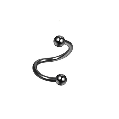 Surgical Steel Spiral Twisted Lip Rings Nose Rings Ear Cartilage Helix Pierci ε - Picture 12 of 17