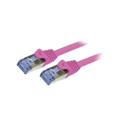 CQ3079S Patch cord S/FTP 6a Line Cu LSZH rosafarben 5m 26AWG LOGILINK