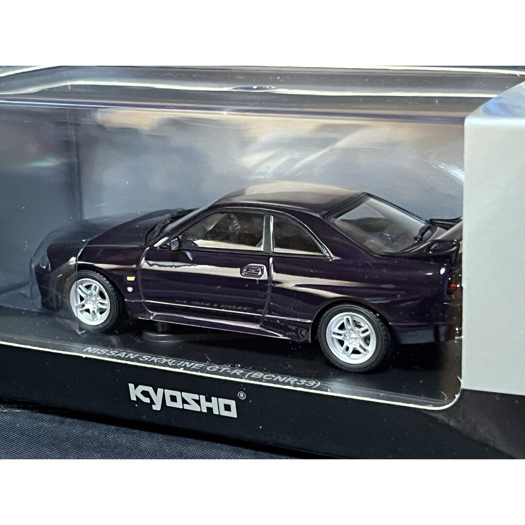 Nissan Skyline GT-R (BCNR33) ミニカー 1995 Nissan Skyline GT-R (BCNR33) Purple and Silver Metallic