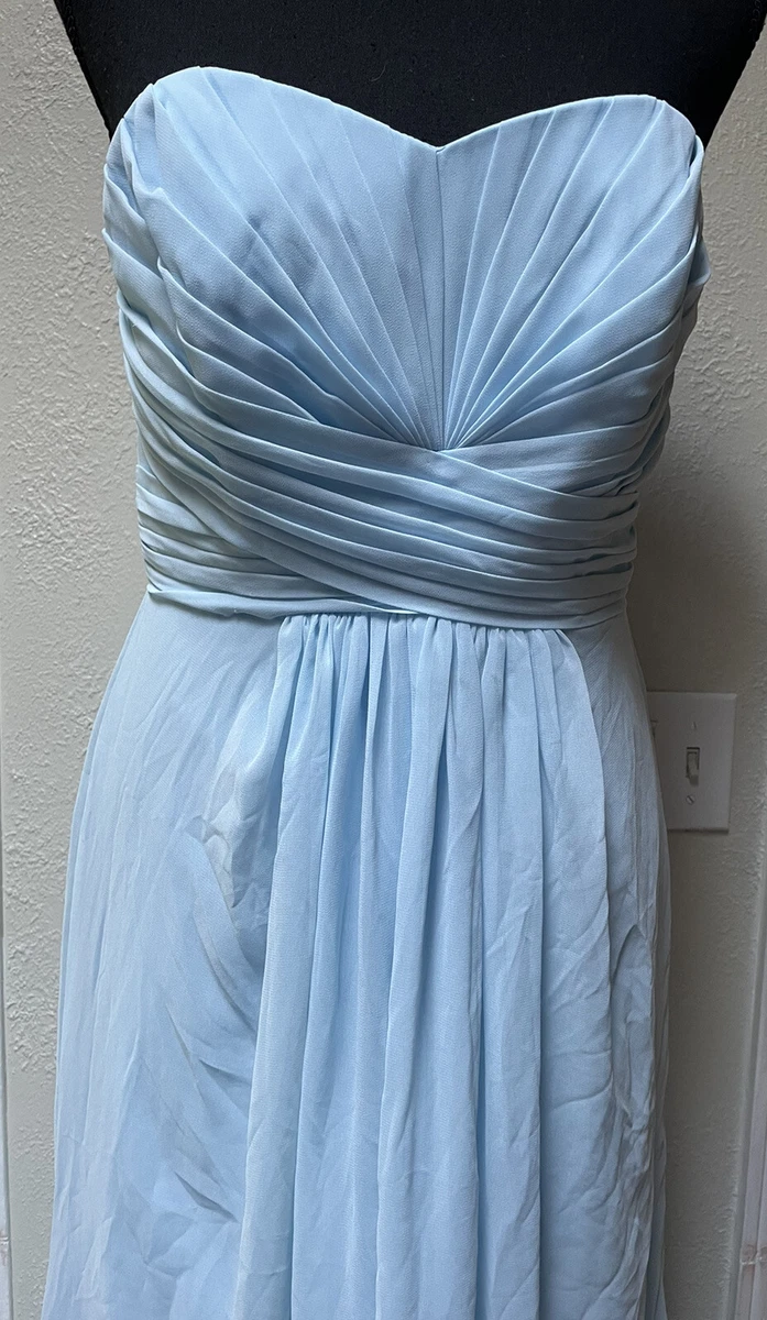 David's bridal top light blue dress