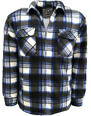 HERREN LUMBERJACK KARO KRAGEN GEPOLSTERTES SHIRT DICKES PELL GEFÜTTERTE KAPUZE WINTER ARBEIT SHIRT