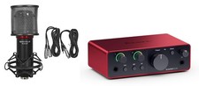 Focusrite Scarlett Solo 4th Gen Studio Recording USB Audio Interface Microphone