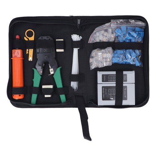 Kit D'outils De Réparation Réseau Pince Pour Câble De Connecteur RJ Coupleur RJ4 - Afbeelding 11 van 12