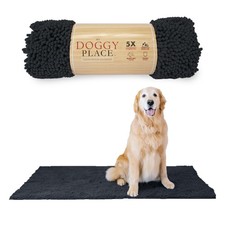 Dog Mud Mat, 60" x 36" Charcoal Thick Microfiber Entry Rug for Snow, Mud ...