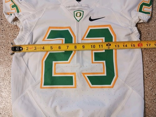 Nike NCAA Oregon Ducks Football Team Issued Authentic White Jersey Men’s Size M - Picture 6 of 9