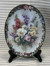 Lena Liu’s Floral Cameos Collector Plate Remembrance The Bradford Exchange 1996