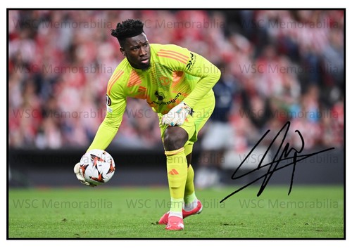 12066. Andre Onana Signed Pictures (A4 Prints) Man United Inter Ajax Trabzonspor