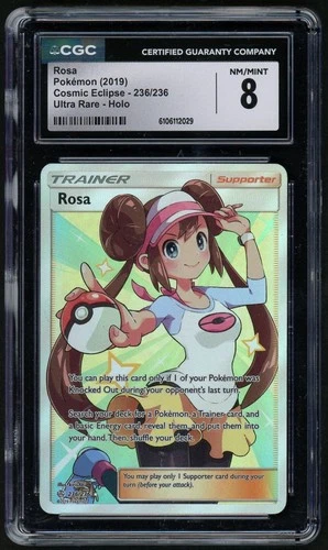 2019 Pokémon Rosa Ultra Rare Holo Cosmic Eclipse #236 CGC 8