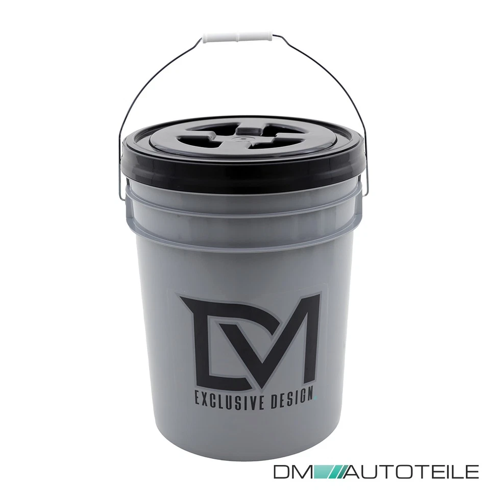 DMED XXL 20 Liter Car Auto Wasch Eimer mit Sieb und Deckel Grau Wascheimer KFZ - Bild 3 von 4