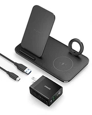 ANKER WIRELESS CHARGING STATION, POWERWAVE 3-IN-1 QI-CERTIFIED, B2579 - BLACK