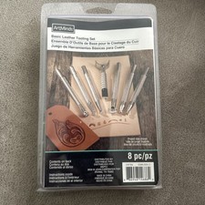 ArtMinds Basic Leather Tooling Set 8 pc - Stamping Tools Swivel Knife Craft