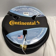 Continental ContiTech Premium Rubber Heavy Duty Cold Water Garden Hose, Black