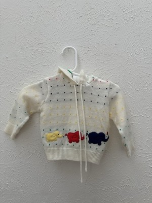 TINY TOGS BY MERVYNS VINTAGE BABY ZIP HOODIE 0/3 MONTHS
