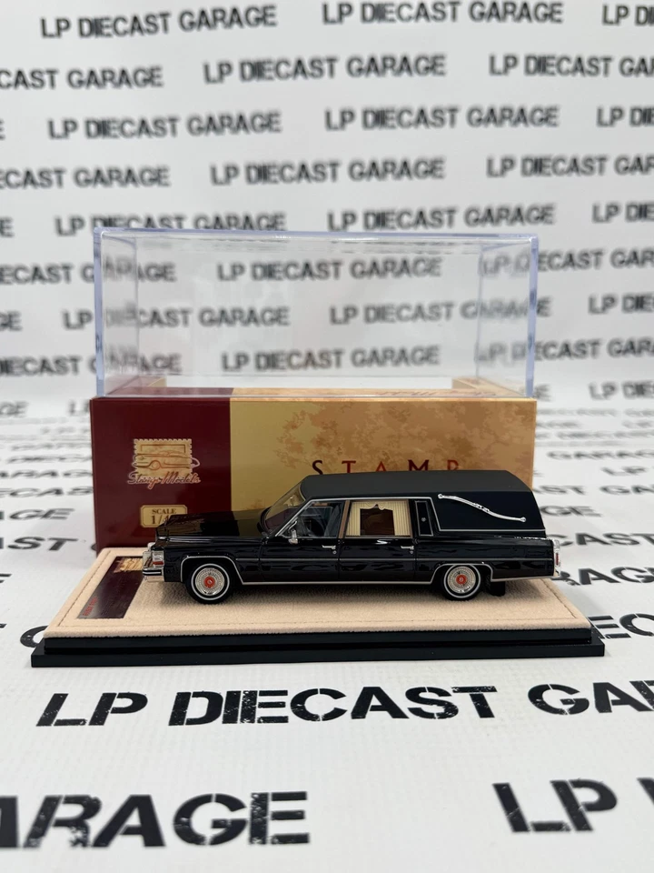 STAMP MODELS 1980 Cadillac Superior Hearse Black 1:43 Scale Resin Model - Image 2 of 3