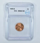 1945-S Lincoln Wheat Cent MS66 RD ICG *1183