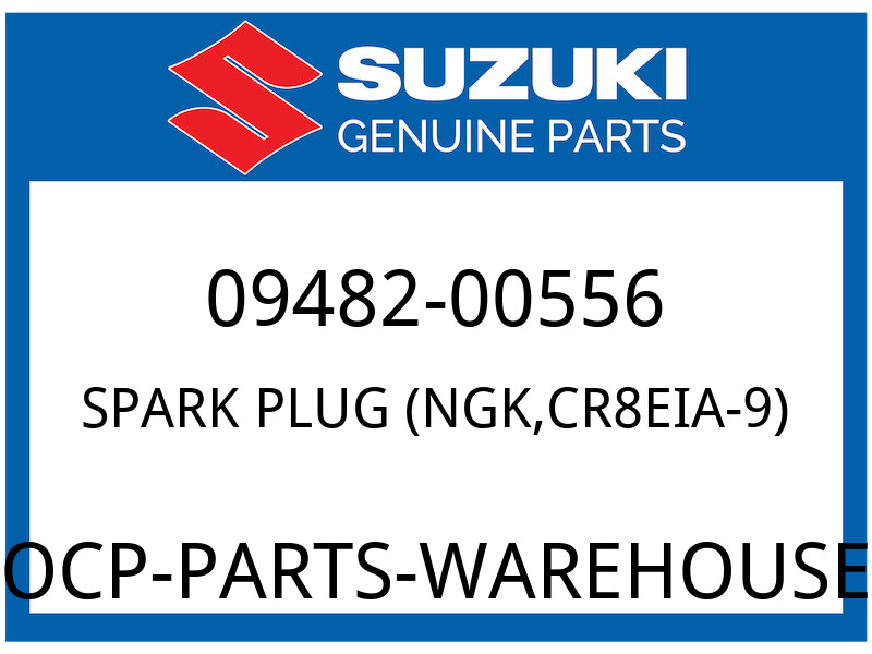 Suzuki OEM Part 09482-00556 PLUG,SPARK CR8EIA-9