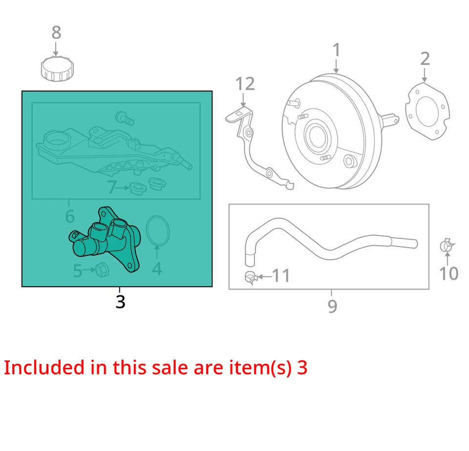 Mazda CX-5 2014 cilindro maestro de freno fabricante de equipos originales 94 k millas - LKQ353636141 Foto 4 de 4