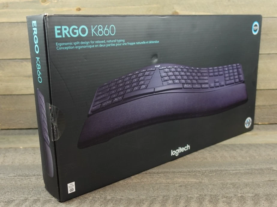 Logitech ERGO Curved Split Bluetooth Ergonomic Keyboard - K860 - BLACK - NEW! - Image 3 of 4