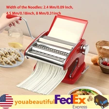 Pasta Maker Stainless Steel Pasta Machine & 6 Adjustable Thickness Settings