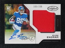 2017 Certified Freshman Fabric Signatures Mirror /299 Evan Engram #210 Auto 9su