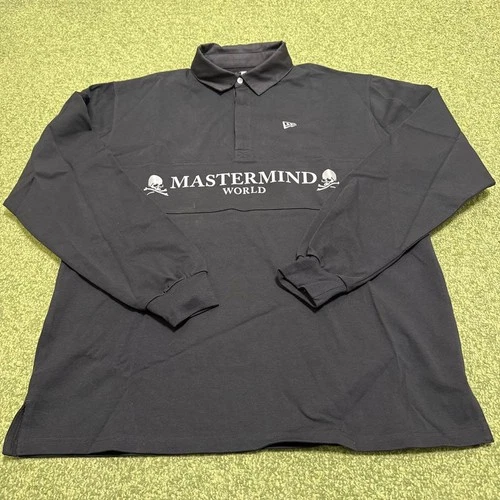 NEW ERA x MASTERMIND Black Polo Shirt XL Golf Collection - product listing photo