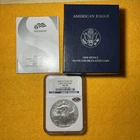 2008 W BURNISHED US Silver Eagle  $1  NGC MS70 Early Releases with Box And Coa ￼