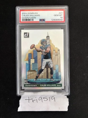 2024 Panini Donruss - Downtown! Caleb Williams #21 (RC) PSA 10
