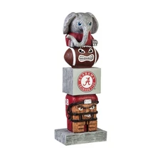 University of Alabama Crimson Tide Tiki Totem Garden Statue, Hand Painted...
