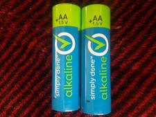 simply done  lot of 2  AA Alkaline Batteries - 2 count 