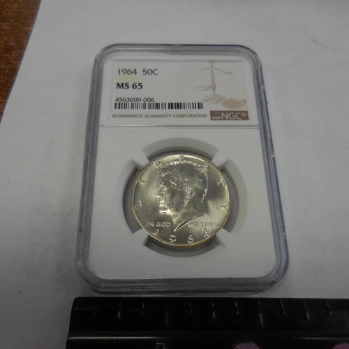 1964 Kennedy Half Dollar  Coin - GRADED MS65 - NGC