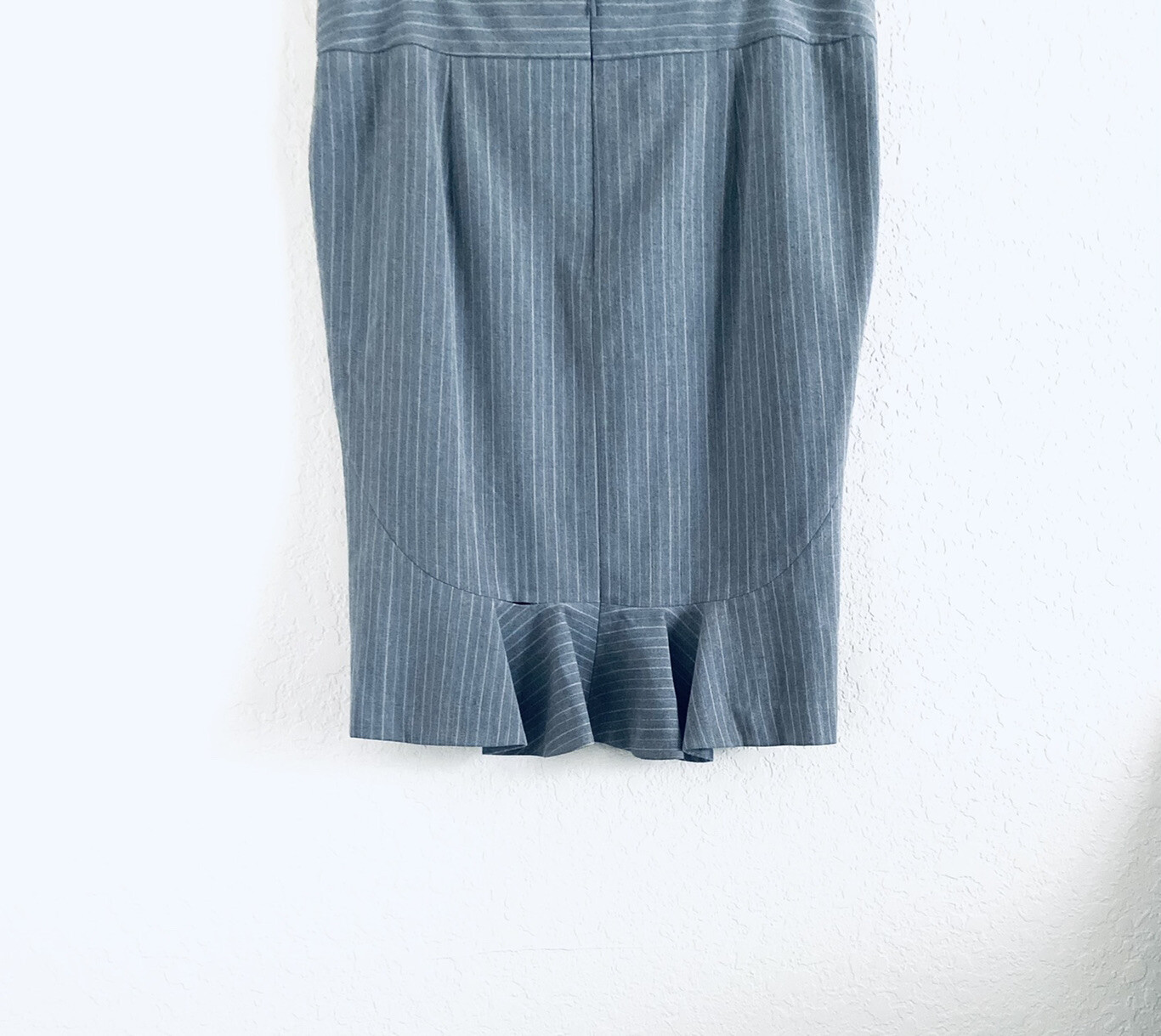 VTG Rafaella Studio Suit 2 Piece Skirt Set Gray Stripe Lined Women 8P Career 90s