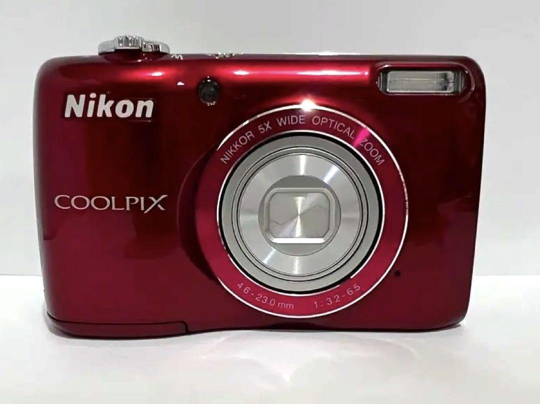 Auth Nikon Coolpix L26 Red Original Box With Sd Card Digital Auth Nikon Coolpix L26 Red Original Box With Sd Card Digital
