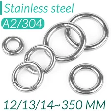 A2 Stainless Steel Round Rings Heavy Duty Solid Metal O Ring Welded Trace