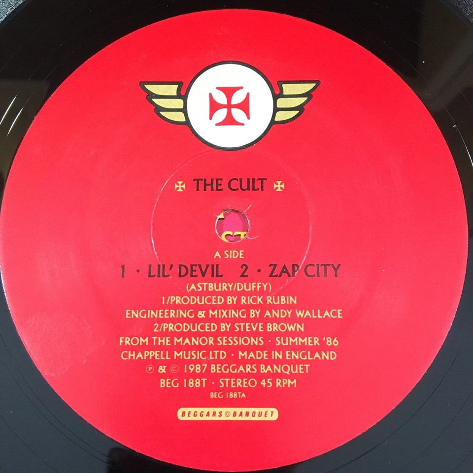 THE CULT LIL' DEVIL 12'' VINYL BEGGARS BANQUET BEG188T 1987 UK FIRST PRESS Foto 3 de 4