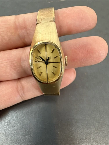 Seiko Ladies Gold Tone Wrist Watch - Ref 11-7669 As Is Needs Battery