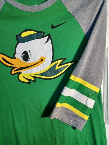 Oregon Ducks Nike Tee Green & Gray With Logo Sz Med A052 - Picture 3 of 6