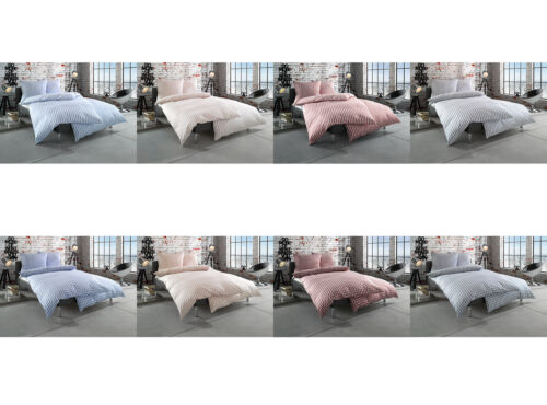 Mako Batist 100 % coton maison de campagne linge de lit à carreaux et rayures "Oslo" - Photo 1/17