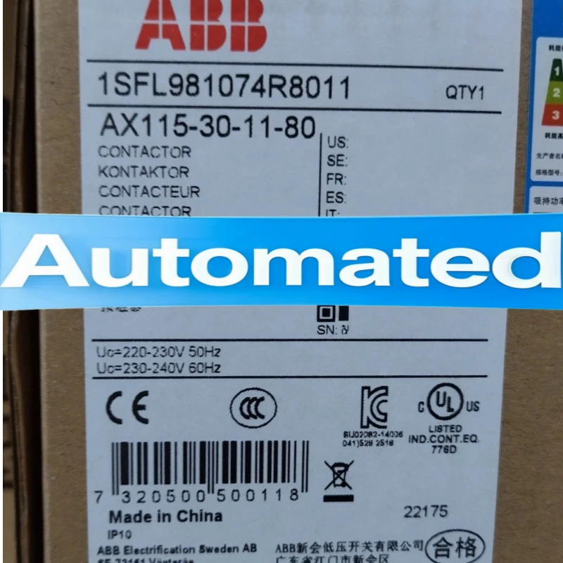 AX115-30-11-80 1 PIEZA NUEVO ABB Ac contactor AX115-30-11-80 Foto 2 de 4
